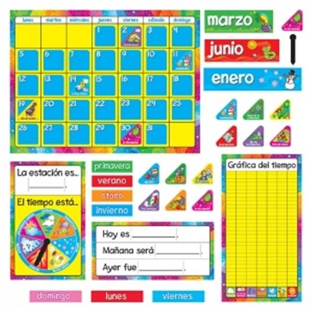 Trend Enterprises Trend Enterprises T-8097BN Calendario Annual Bulletin Board Set; Set of 2 T-8097BN